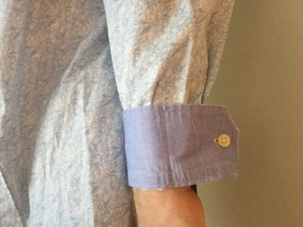 Faux French cuff sleeve roll