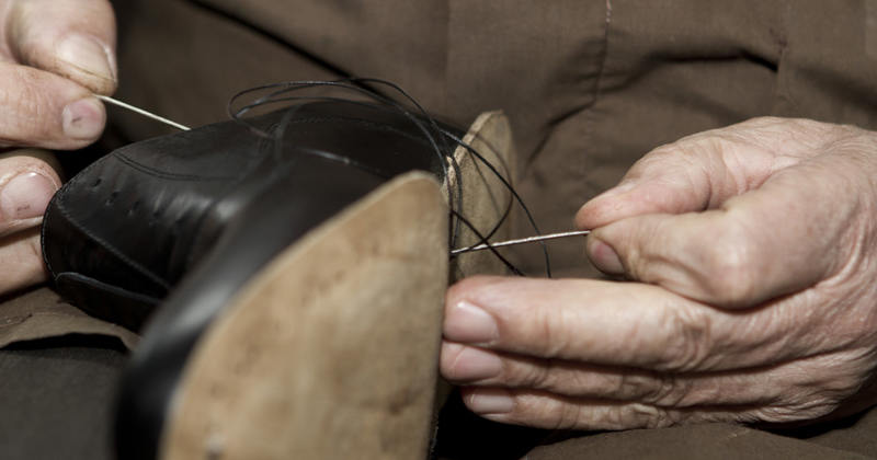 Handsewn elevator shoes