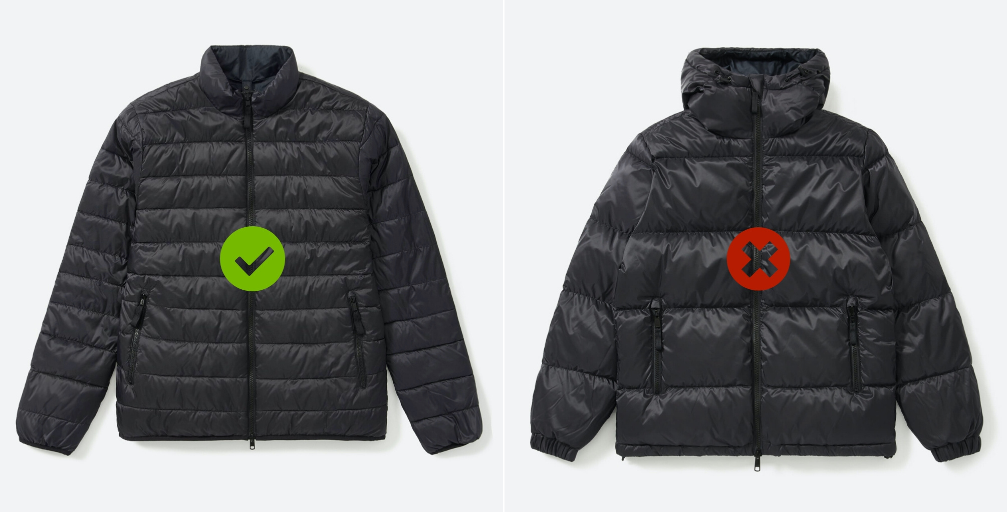 Scale of puffer jacket