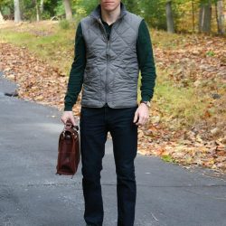 Vest outfit with loafers