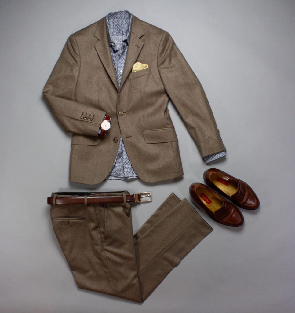 Brown leather watch dressy outfit