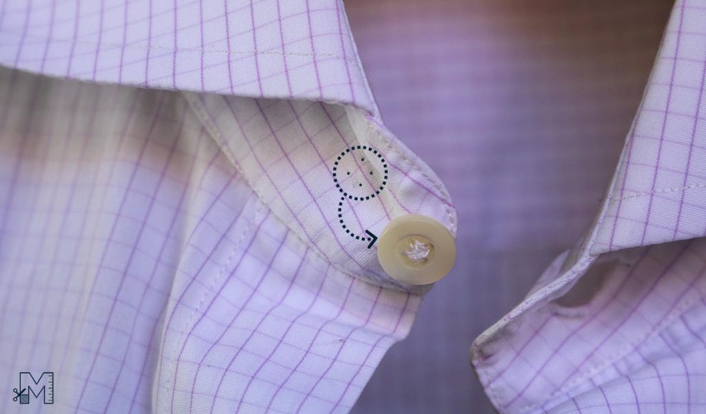 Move shirt collar button