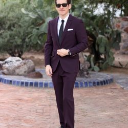 Indochino burgundy suit