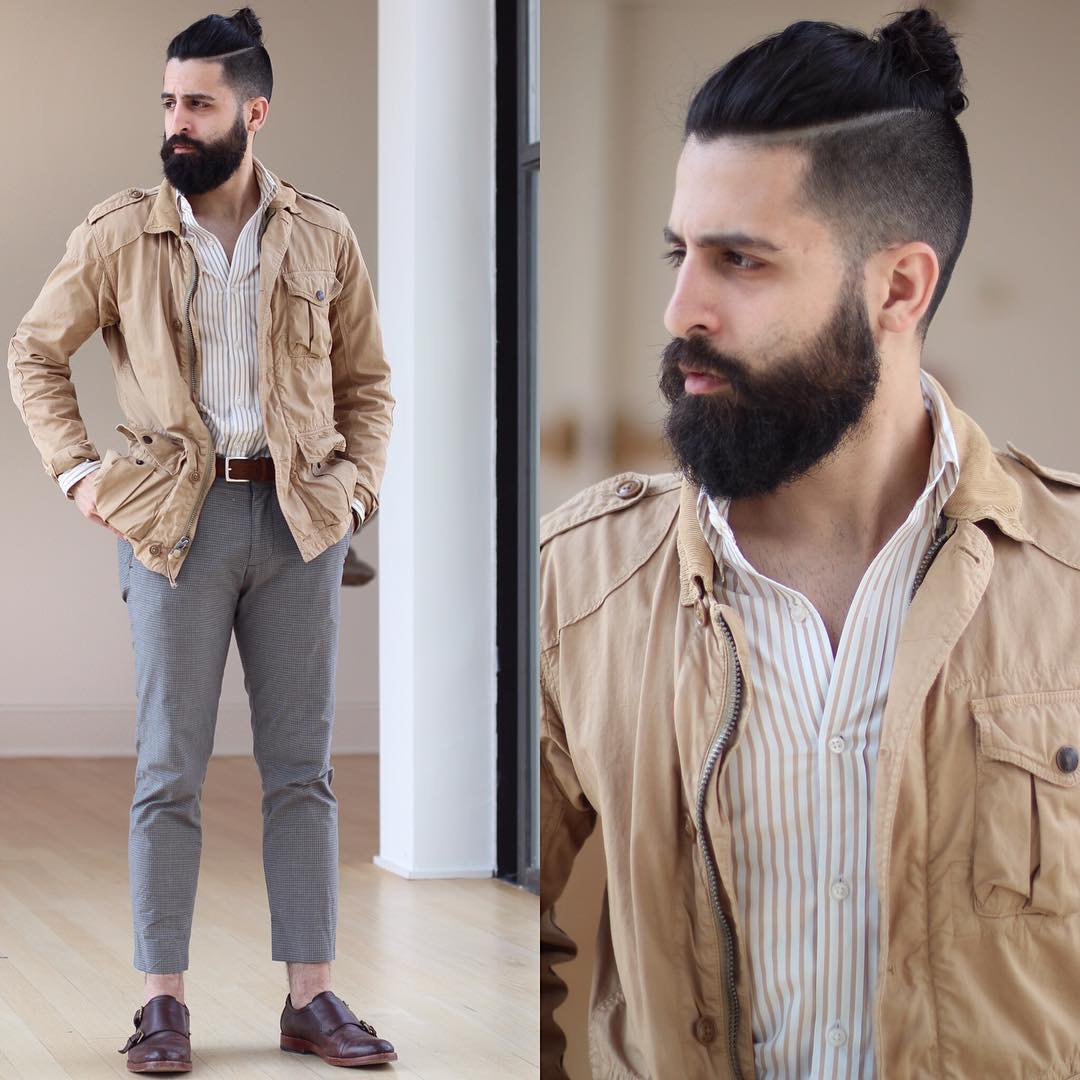 Wearing Grey Brown Combination