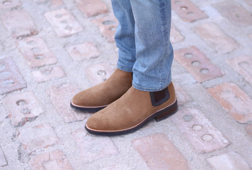 TBC honey suede Chelsea boots