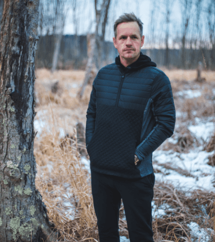 Man in shepherd jacket