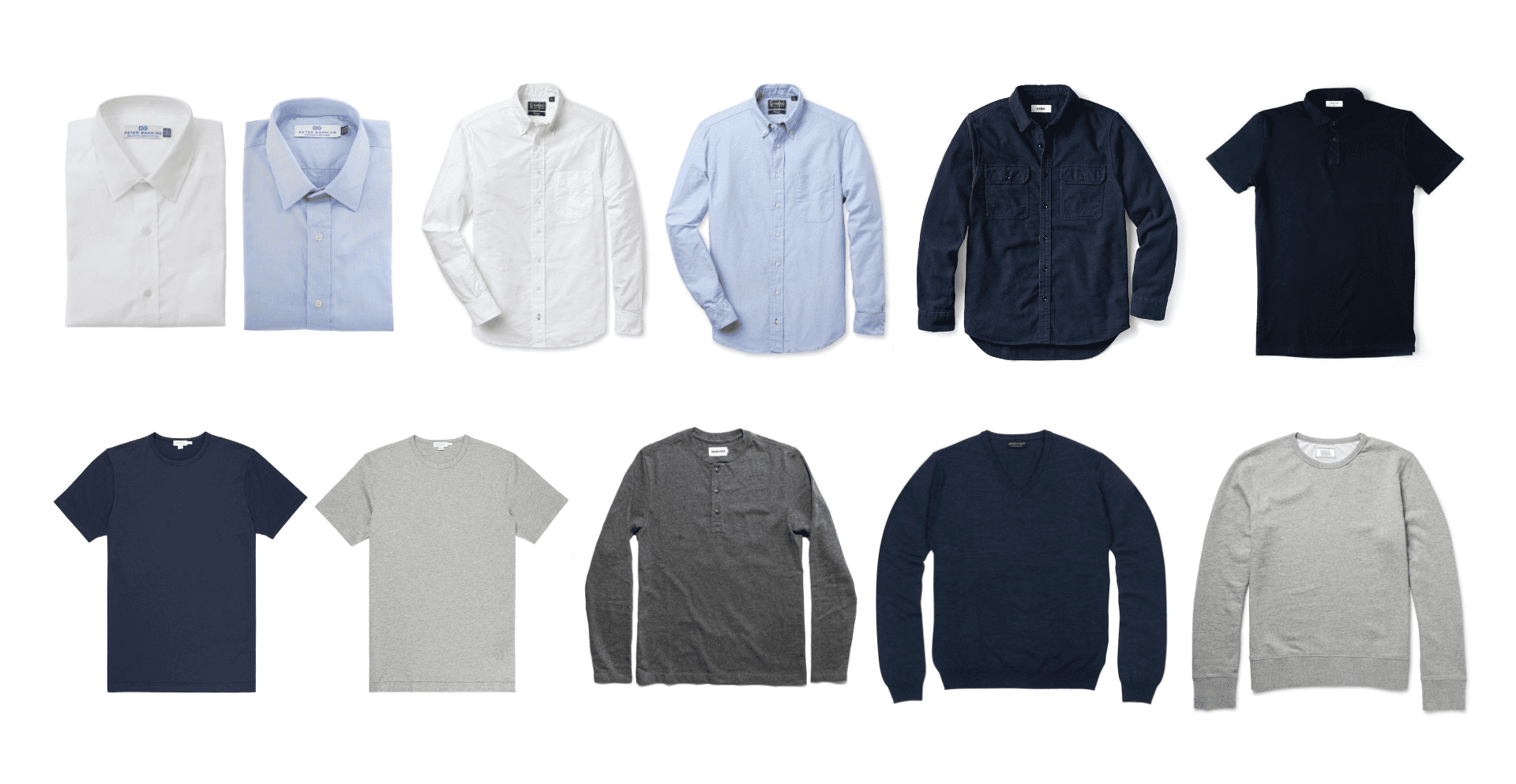 Minimal mens shirt collection