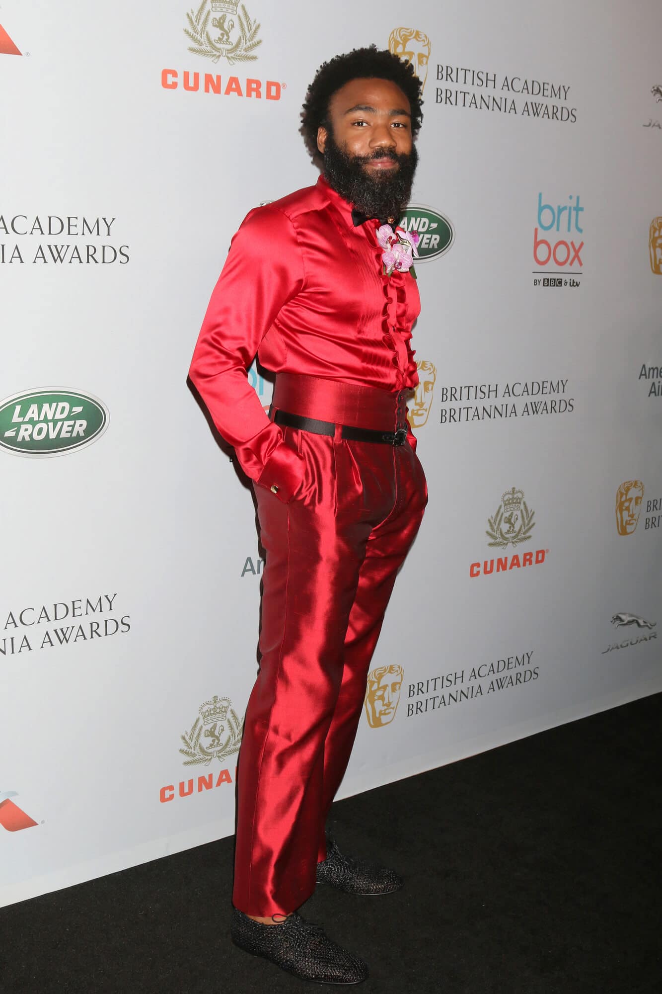 Donald Grover at British Academy Britannia Awards
