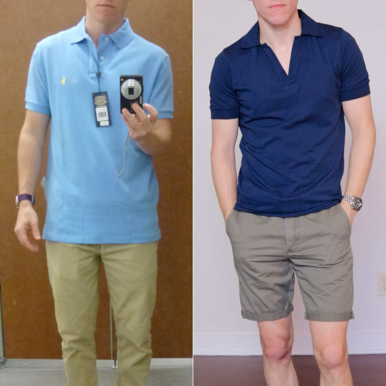 Bad vs. good fit polo