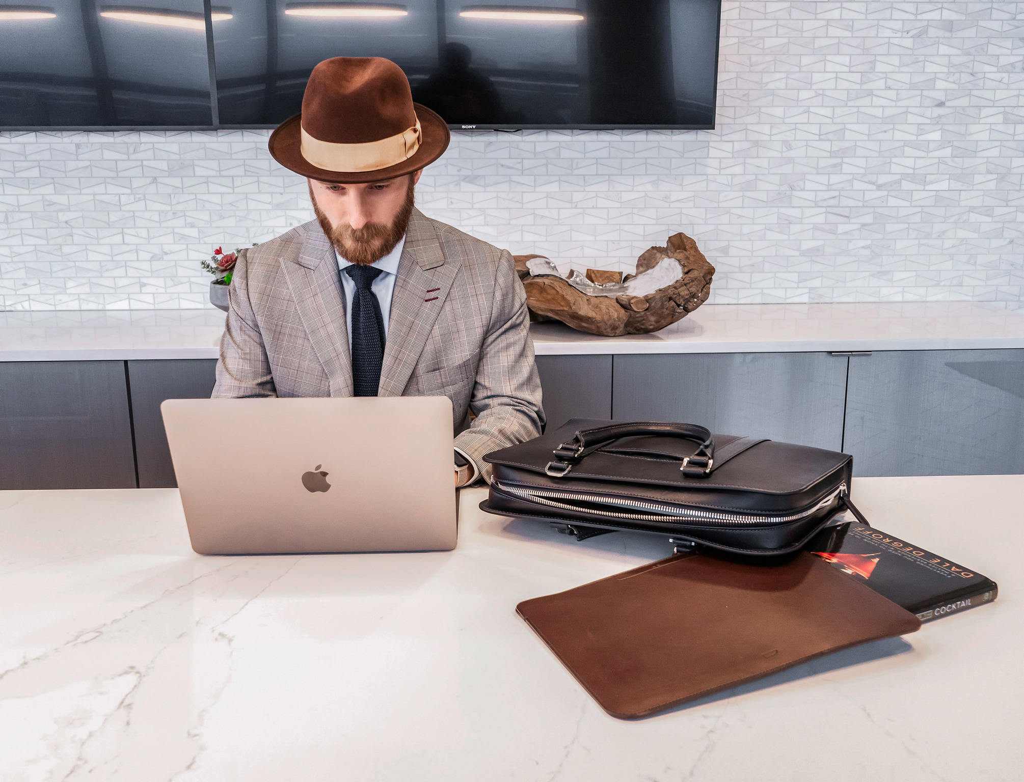 Carl Friedrik Palissy Briefcase on desk