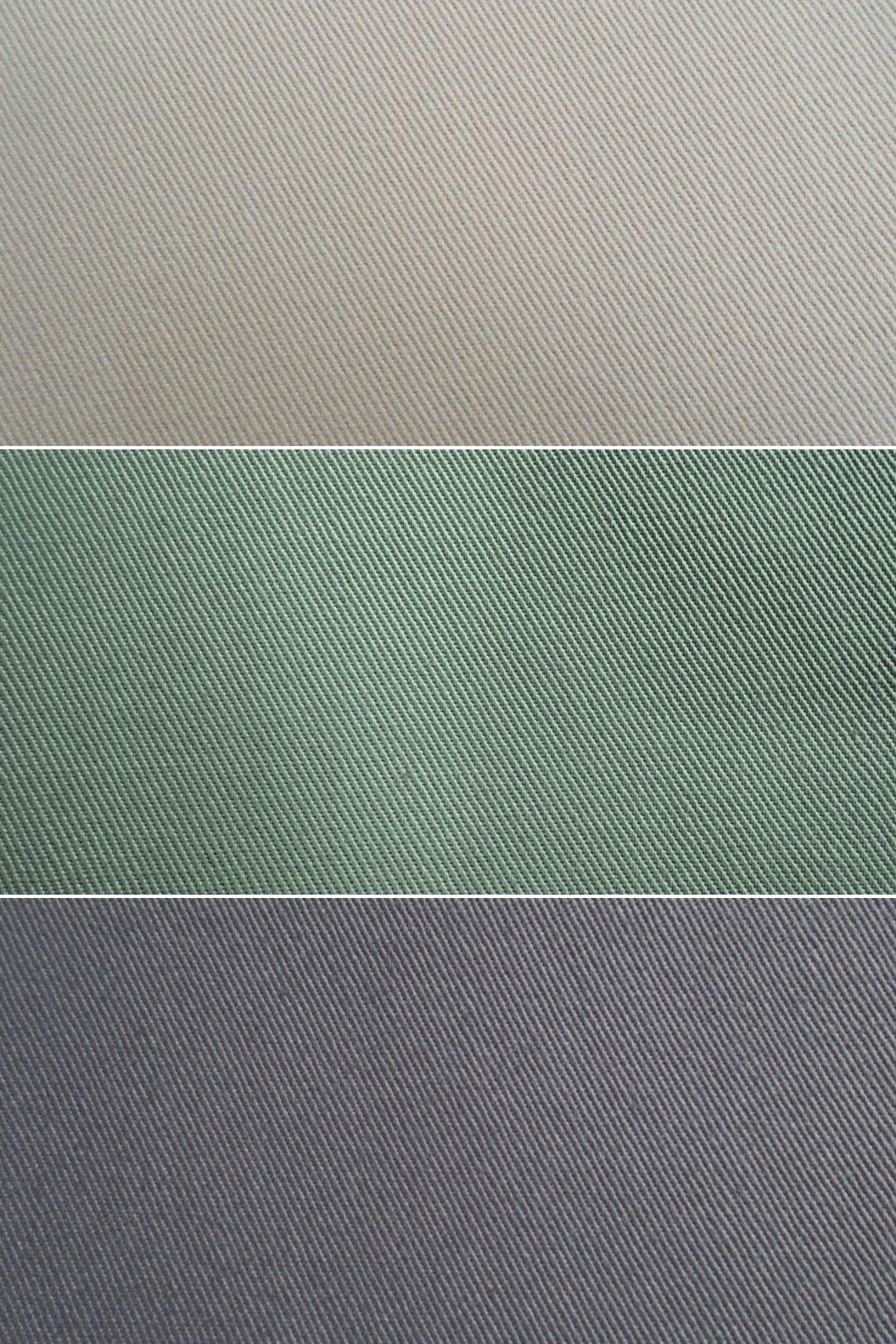 Chino cloth colors - khaki, olive and grey