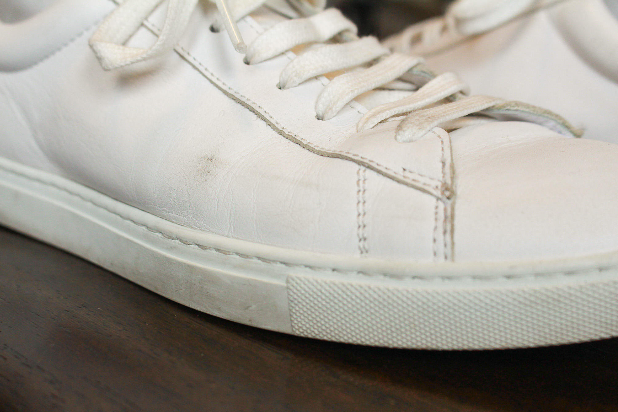 Blemishes on Oliver Cabell sneakers