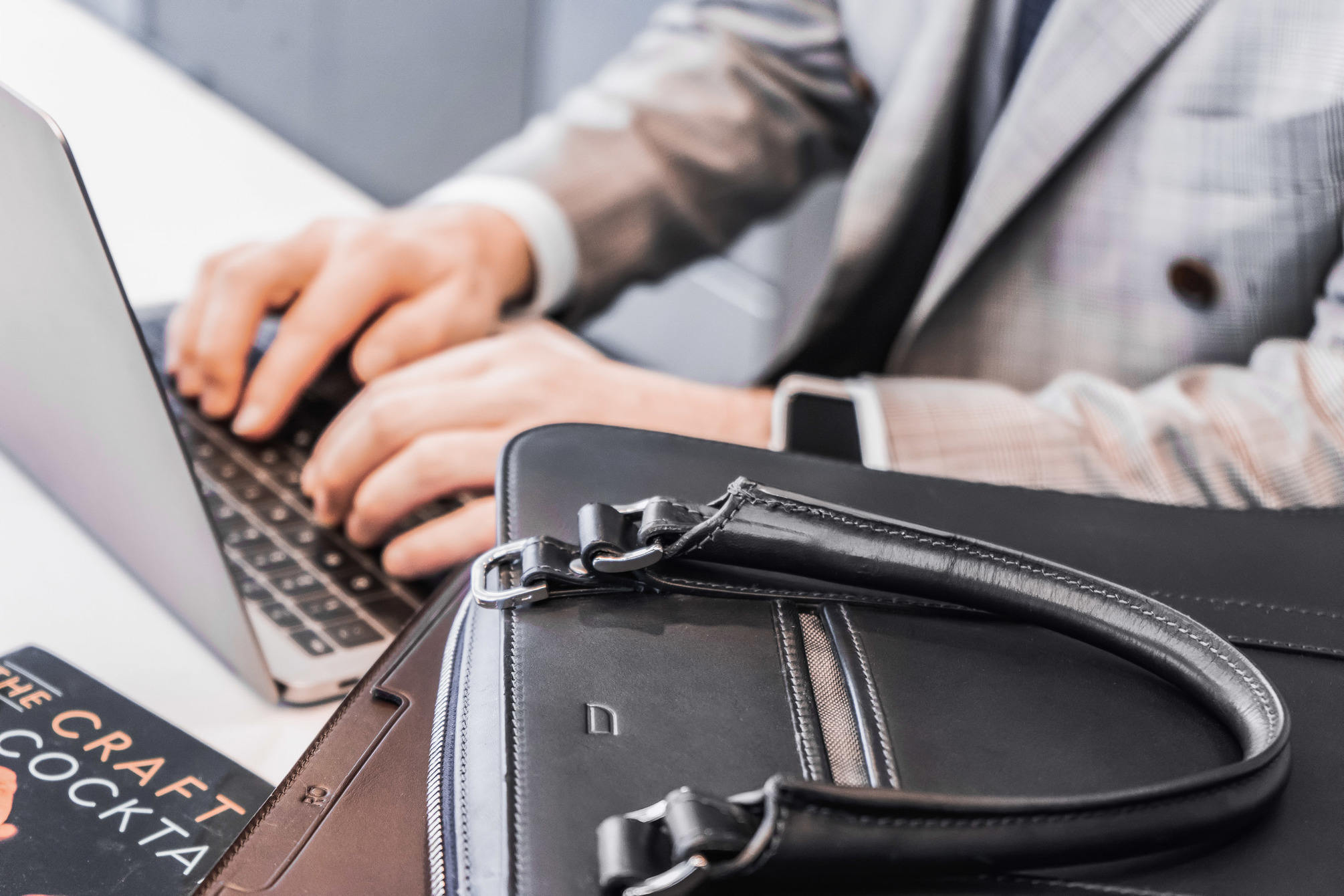 Typing with Palissy briefcase