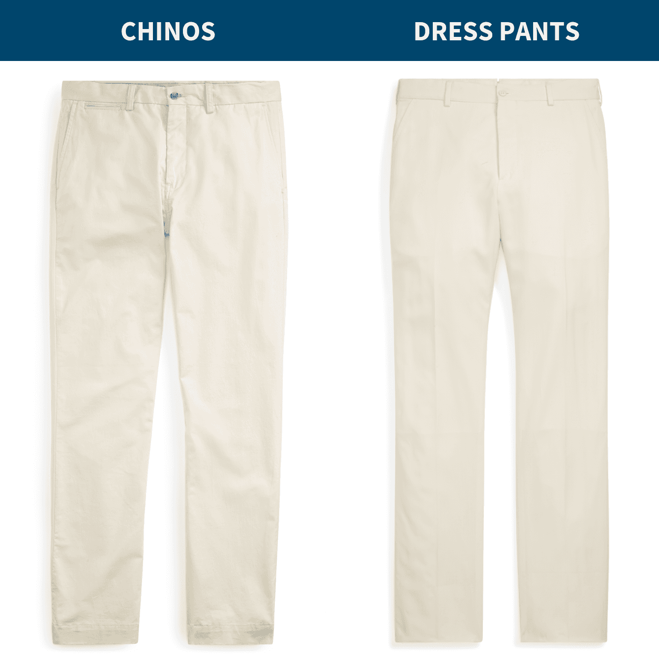 Chinos vs. Dress Pants