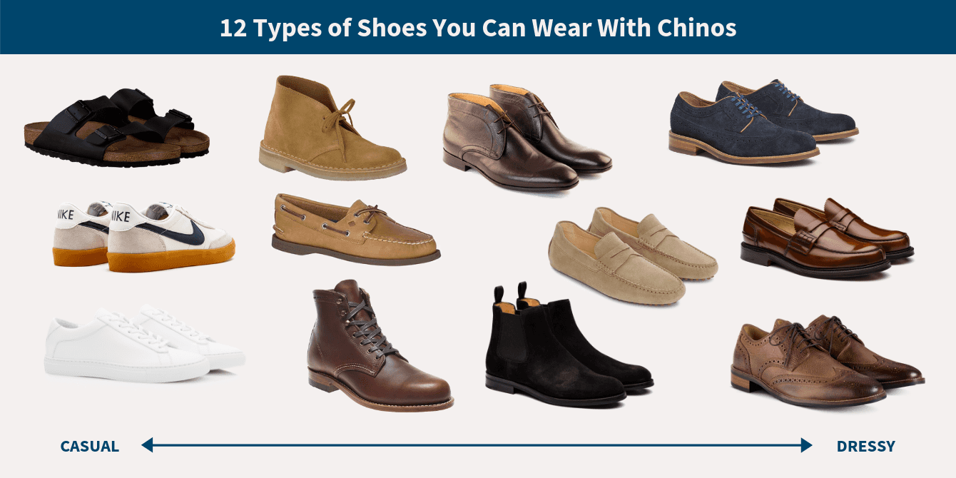 Types of shoes to wear with chinos