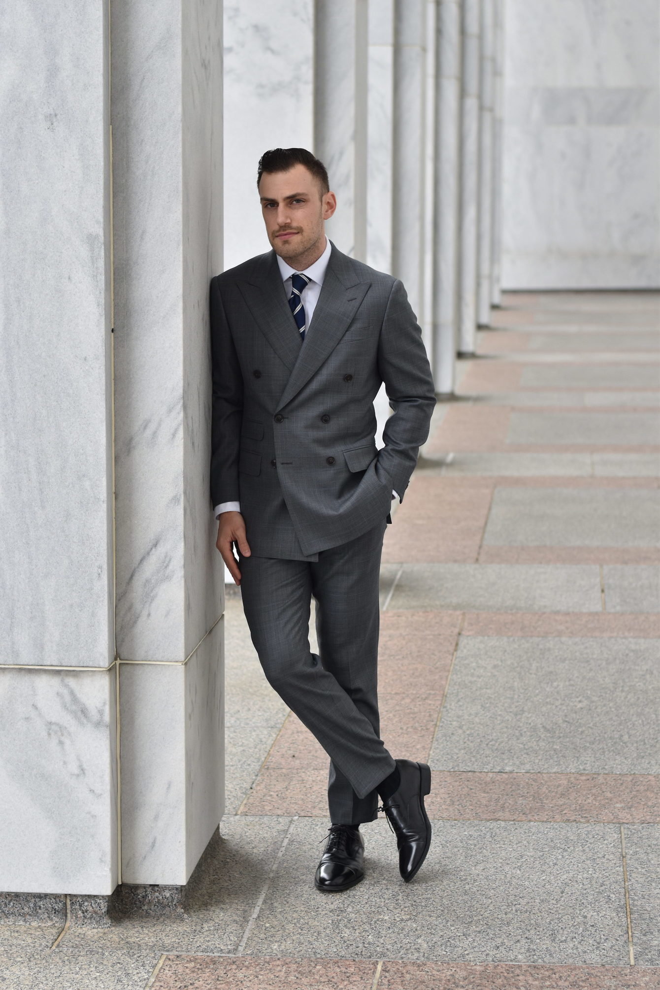 Formal grey suit