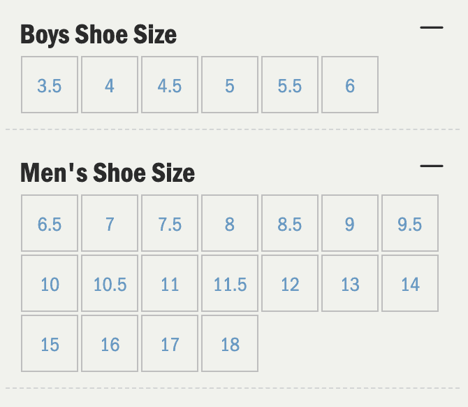 Vans size chart