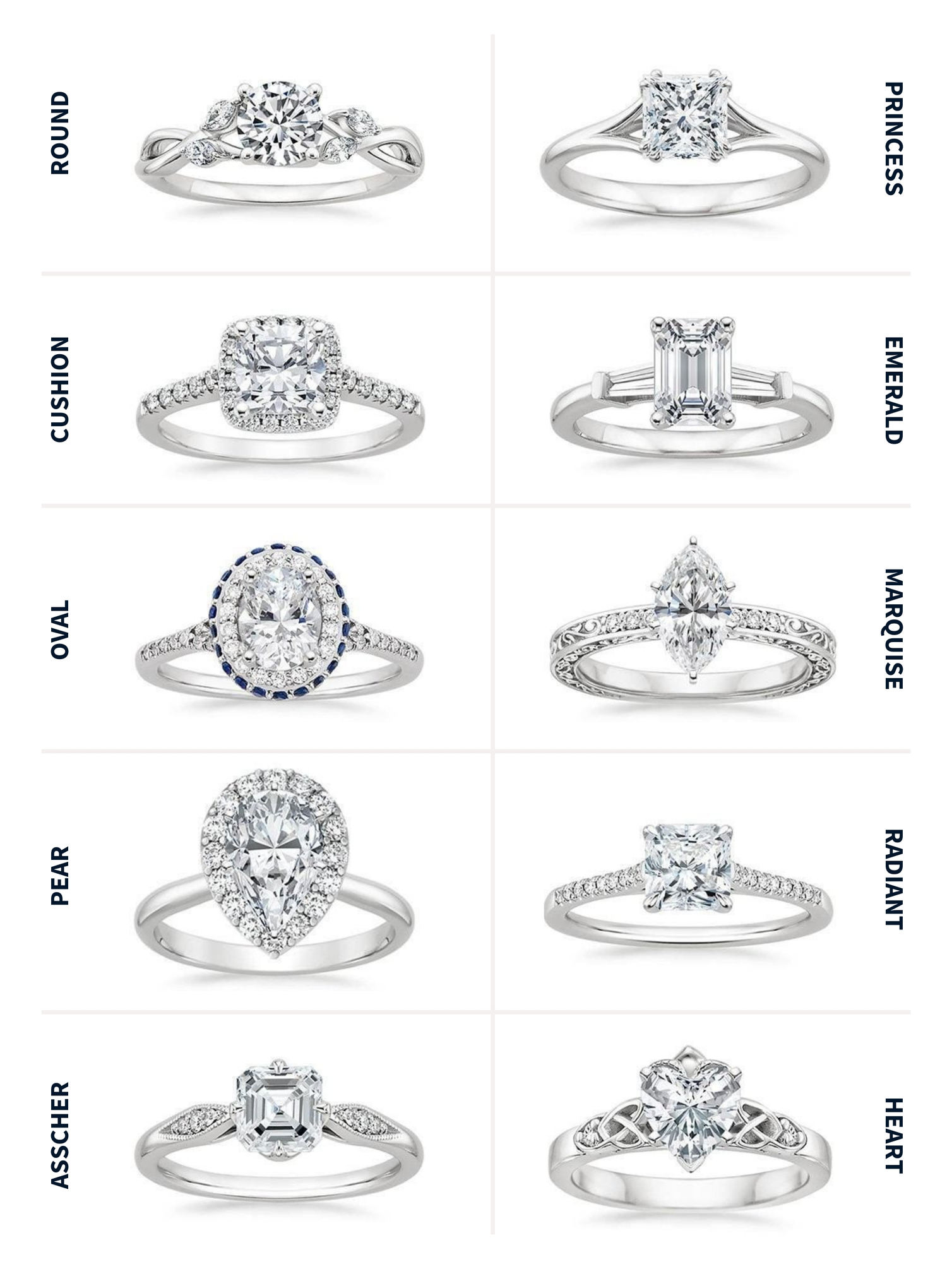 Diamond ring cuts