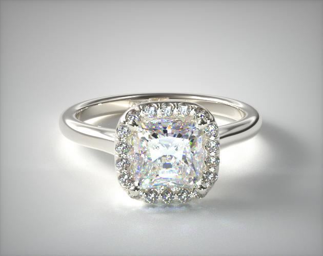 James Allen Halo Ring with Small Diamonds 