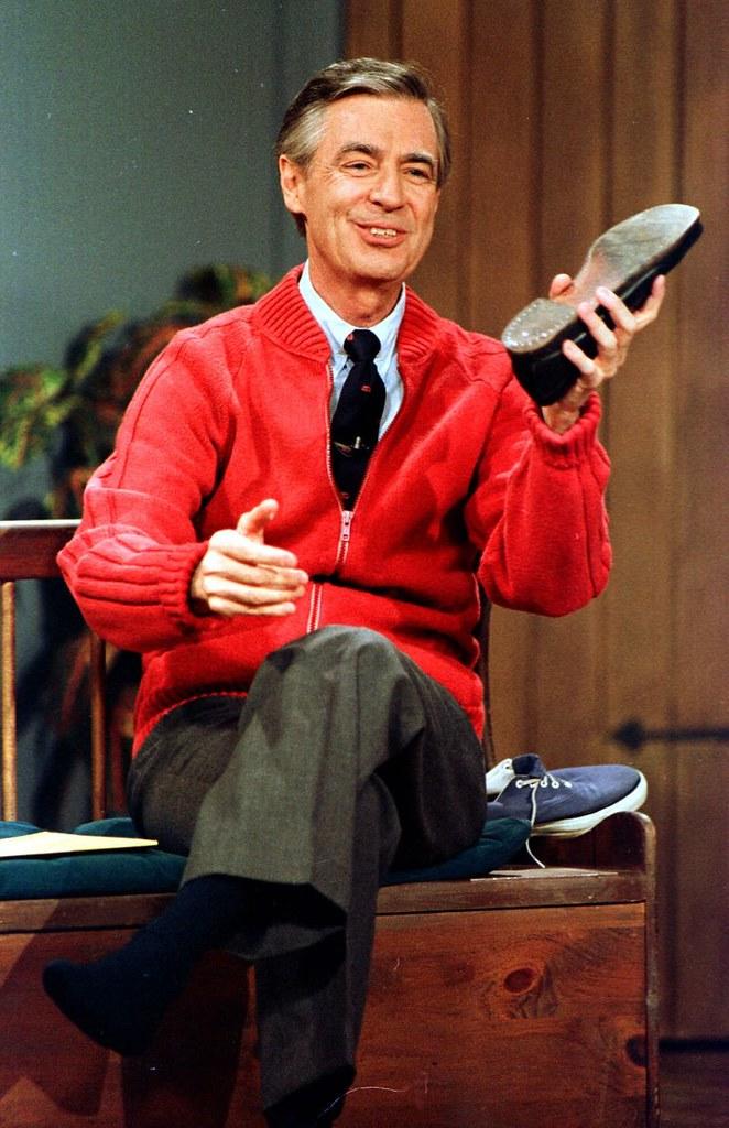 Mr. Rogers red cardigan