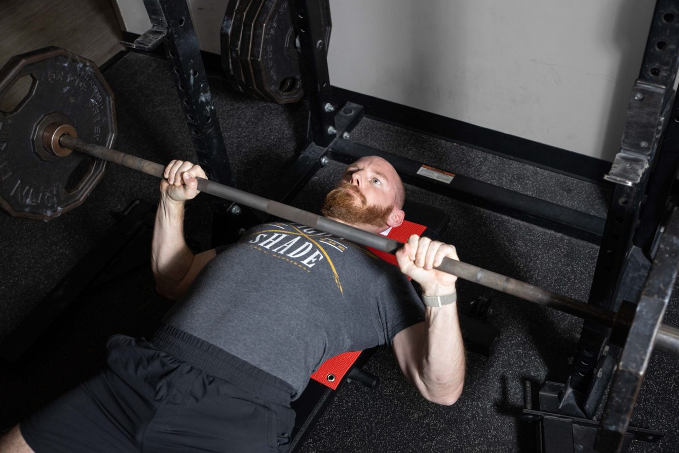 Robert on the bench using The Backbone