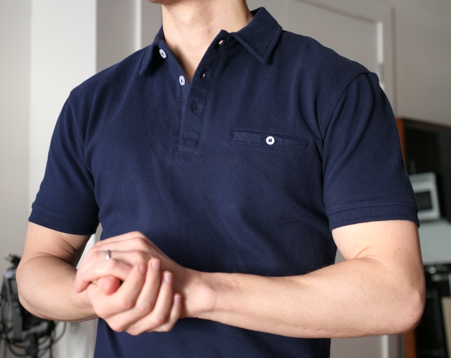 Ash and Erie polo shirt chest pocket