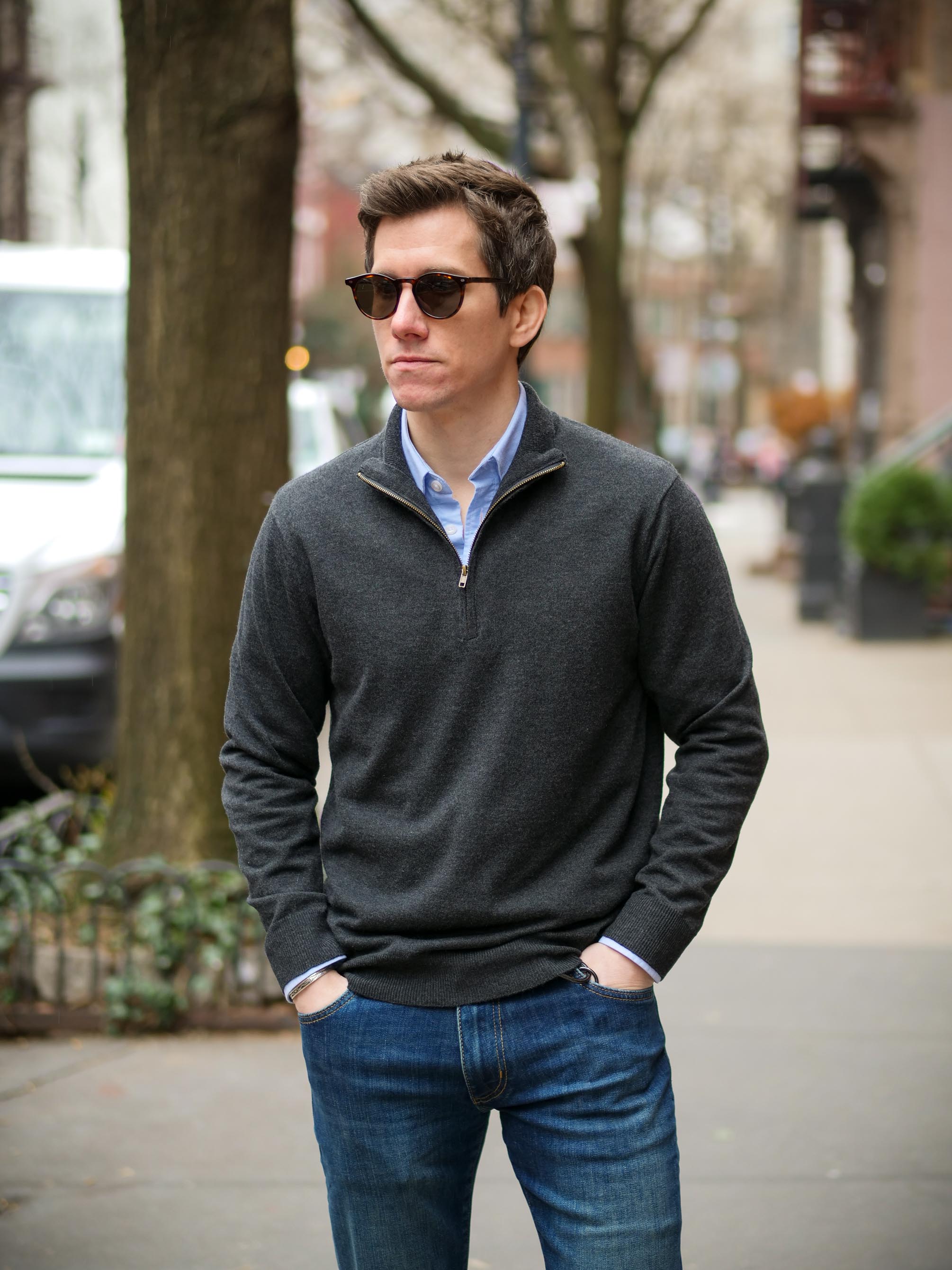 Ash and Erie quarter zip sweater