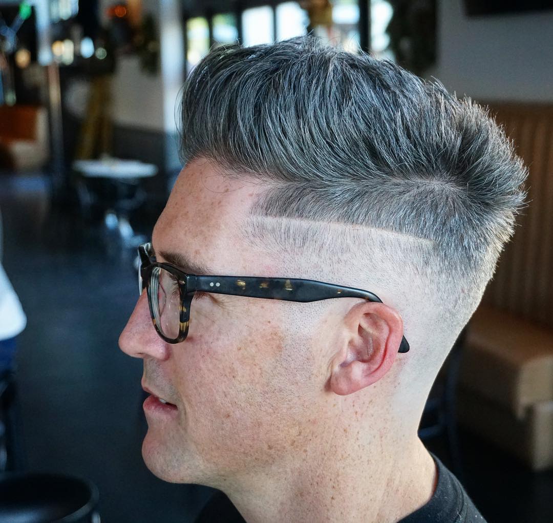 Layered Quiff with Fade