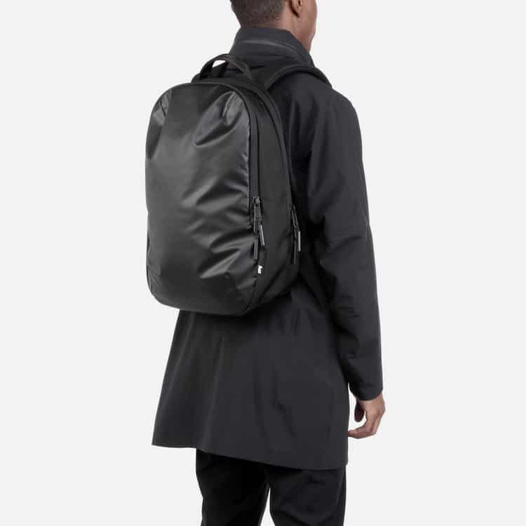 Sleek black backpack