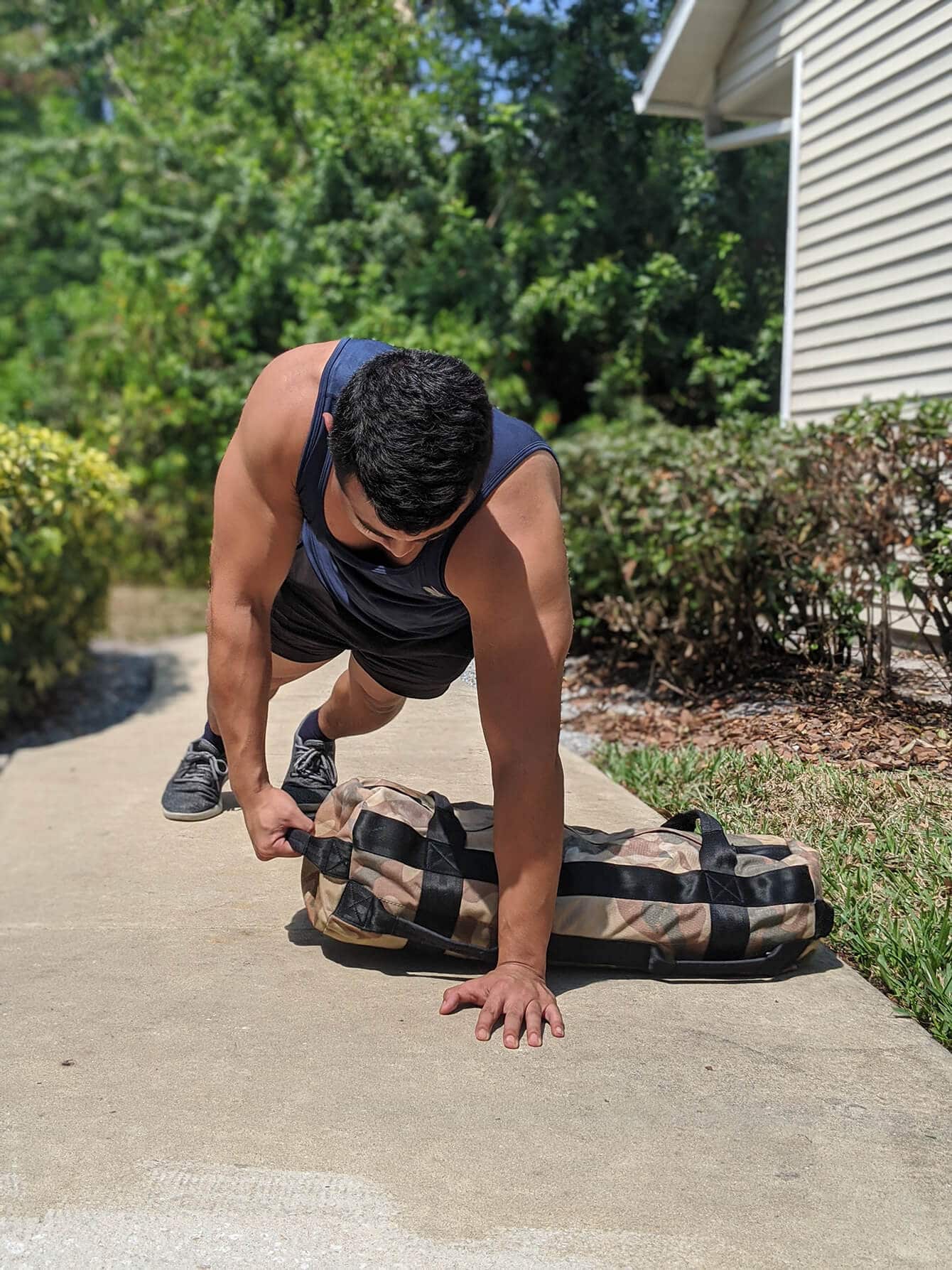 Sandbag push-ups