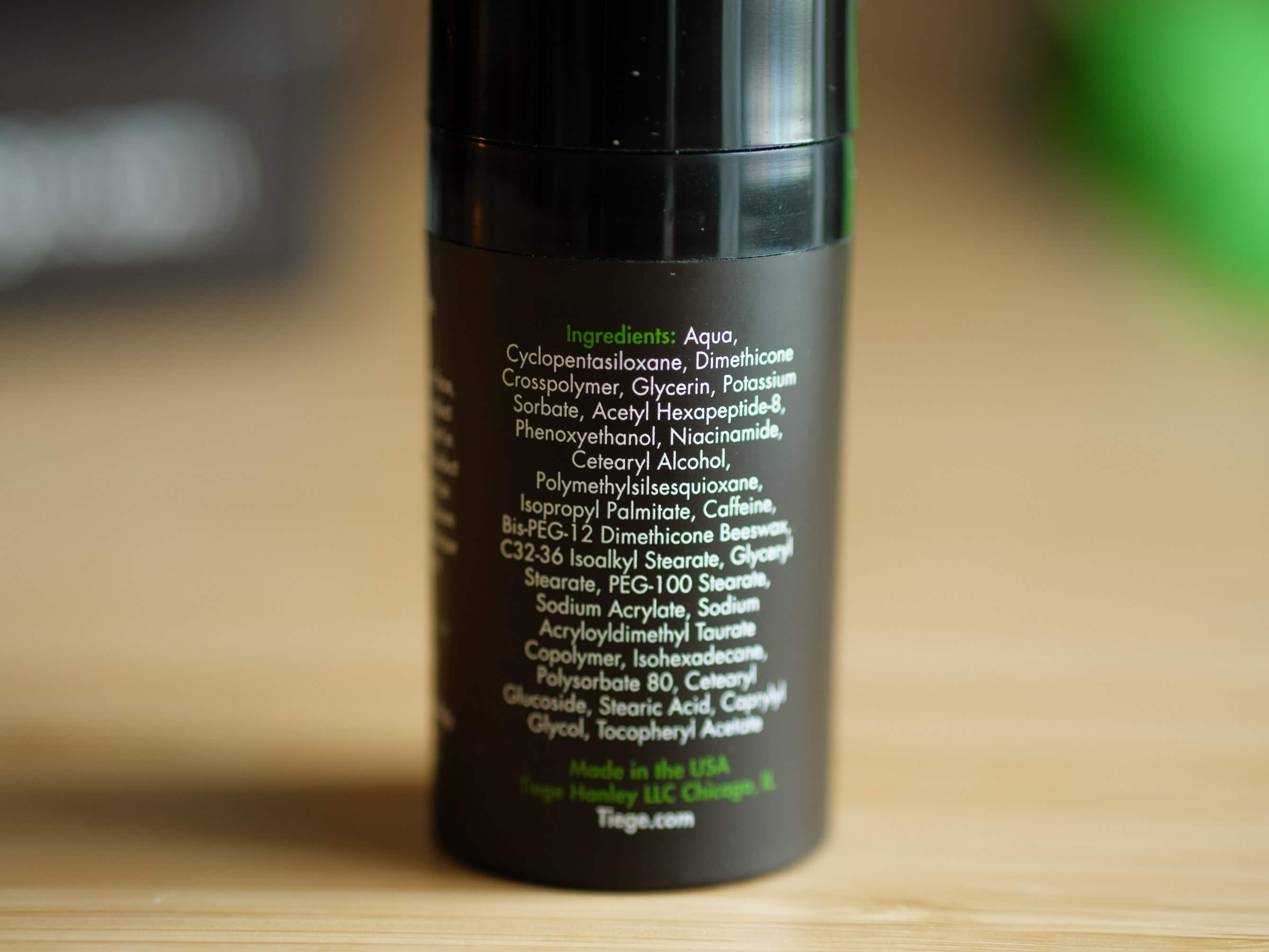 Tiege Hanley Eye Cream ingredients