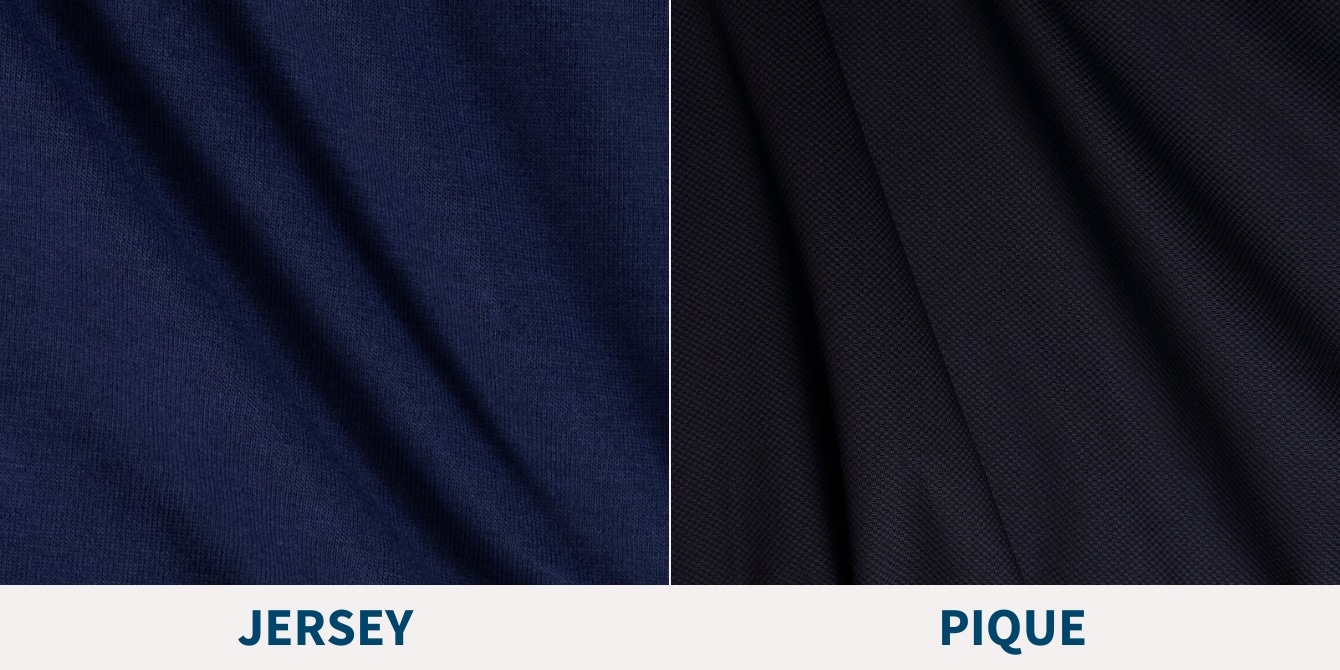 Jersey vs pique fabric