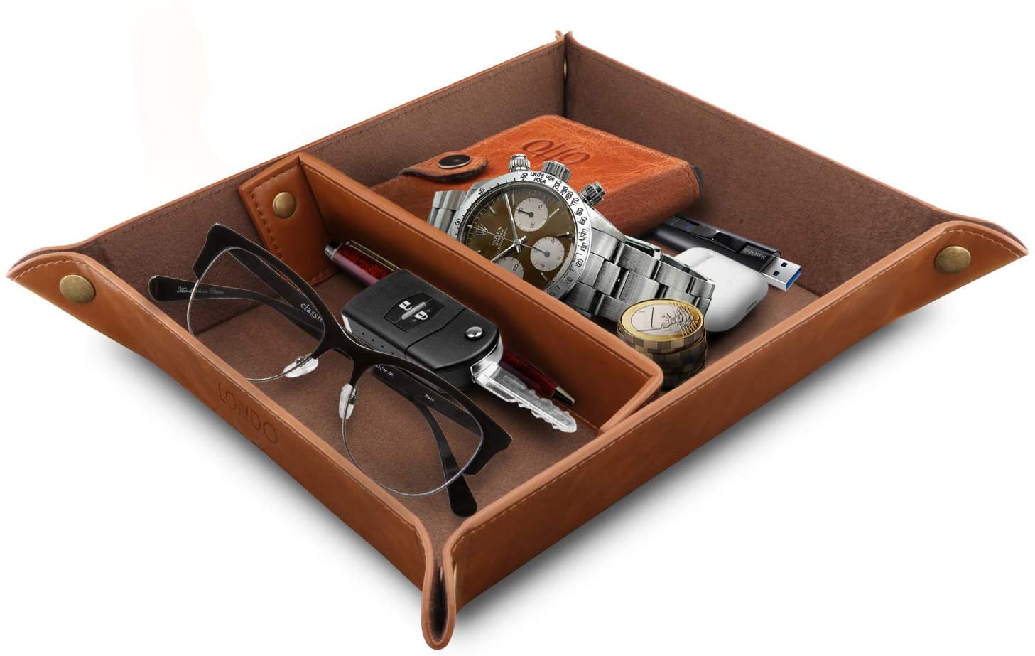 Londo Leather Tray Organizer