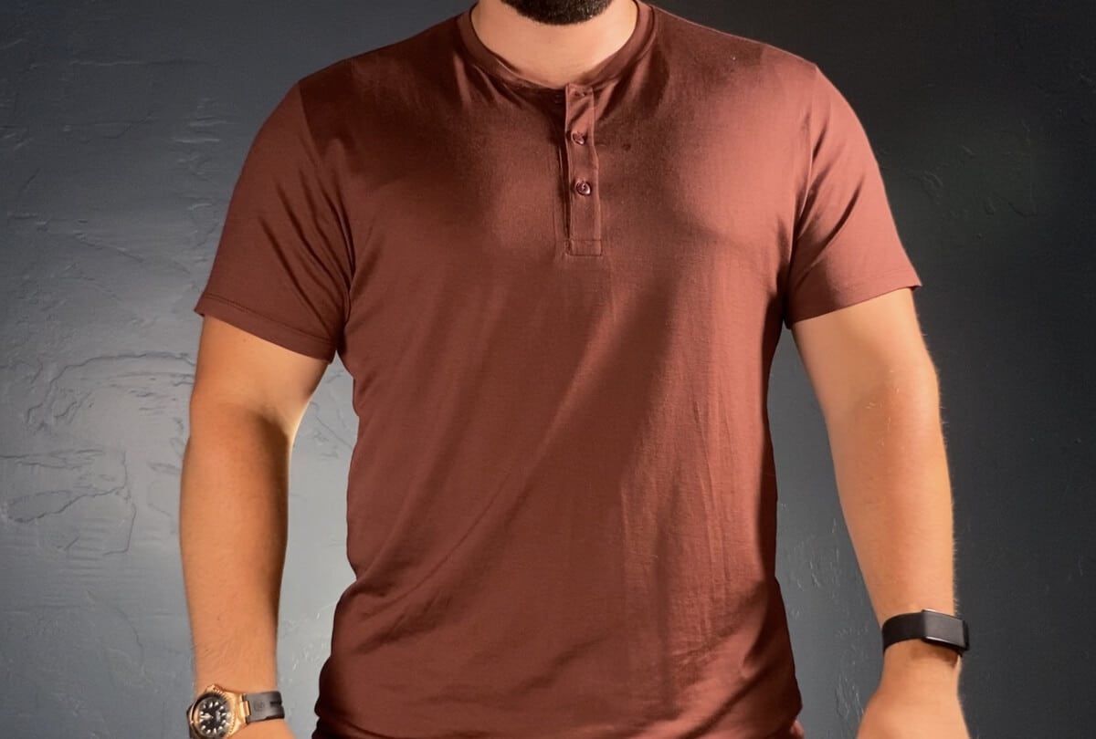 Wool and Prince short sleeve henley - front