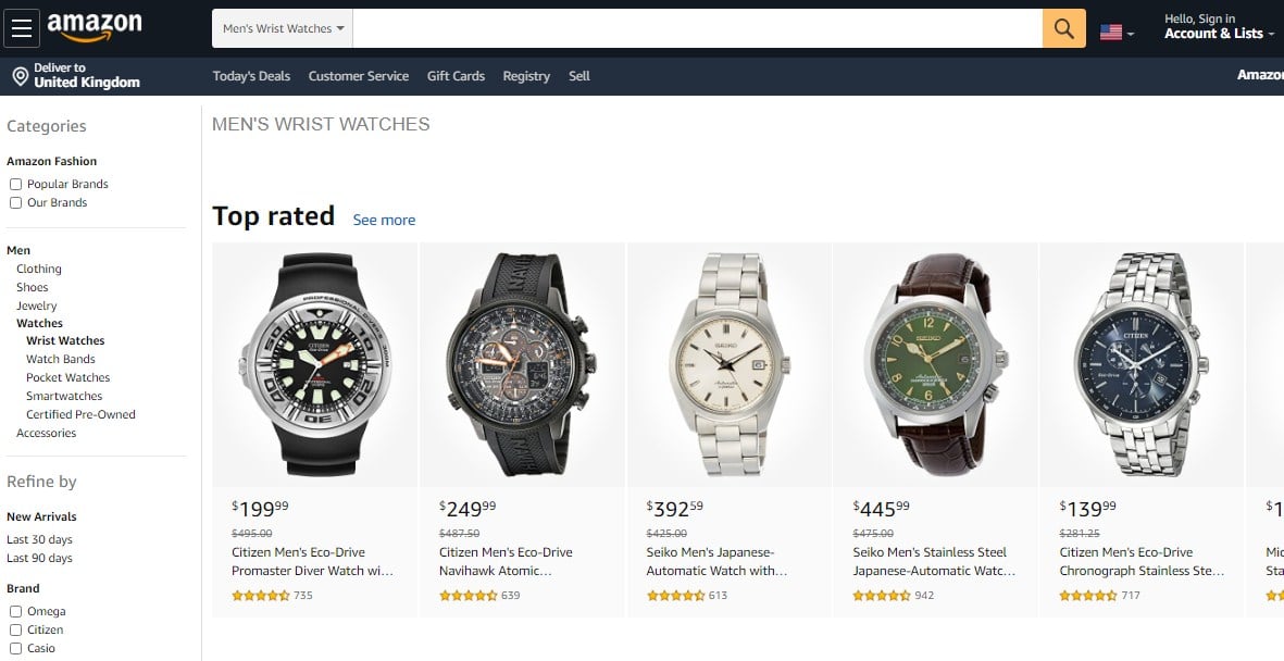 amazon watches