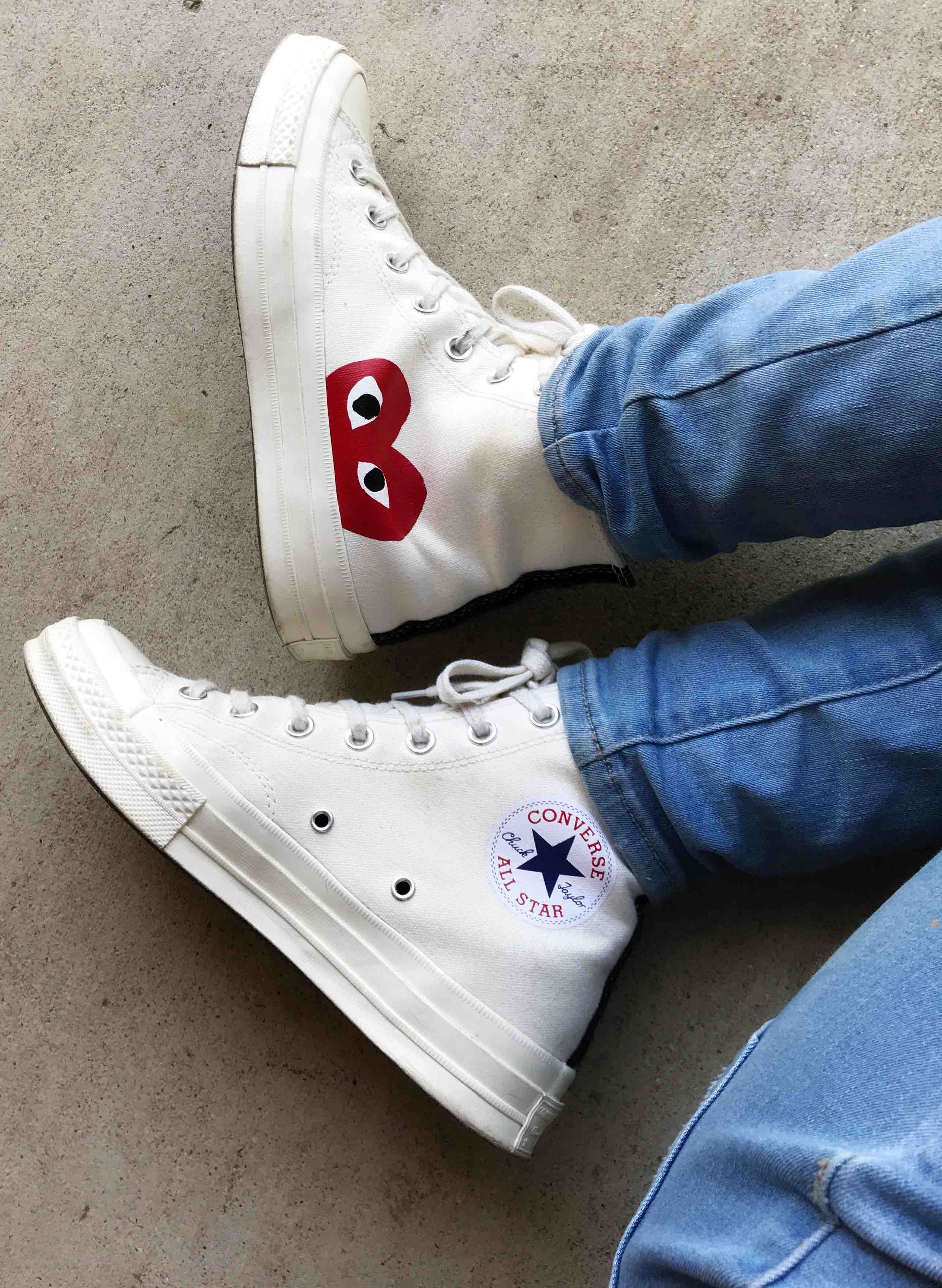 Converse with Comme des Garçons logo