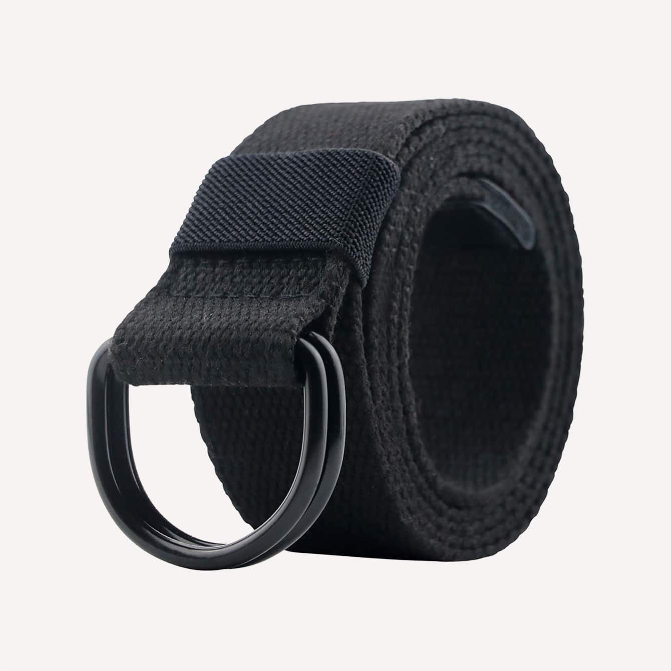 maikun Canvas Belt for Men and Women with Black D Ring