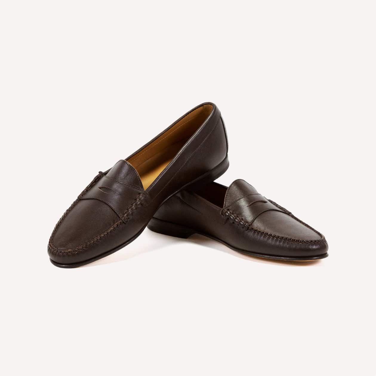 Jay Butler Cromwell Penny Loafers Brown