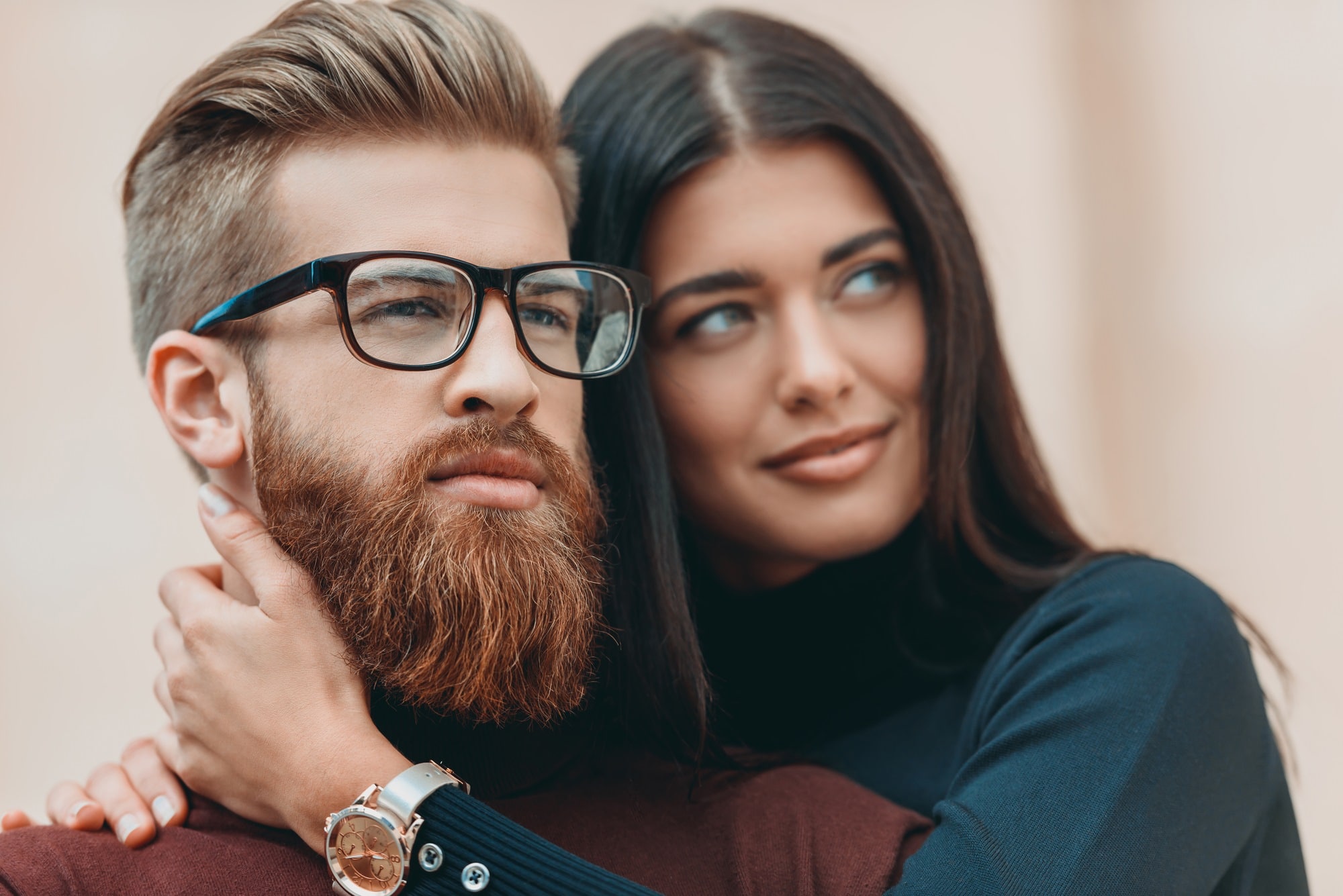 Bearded man with woman