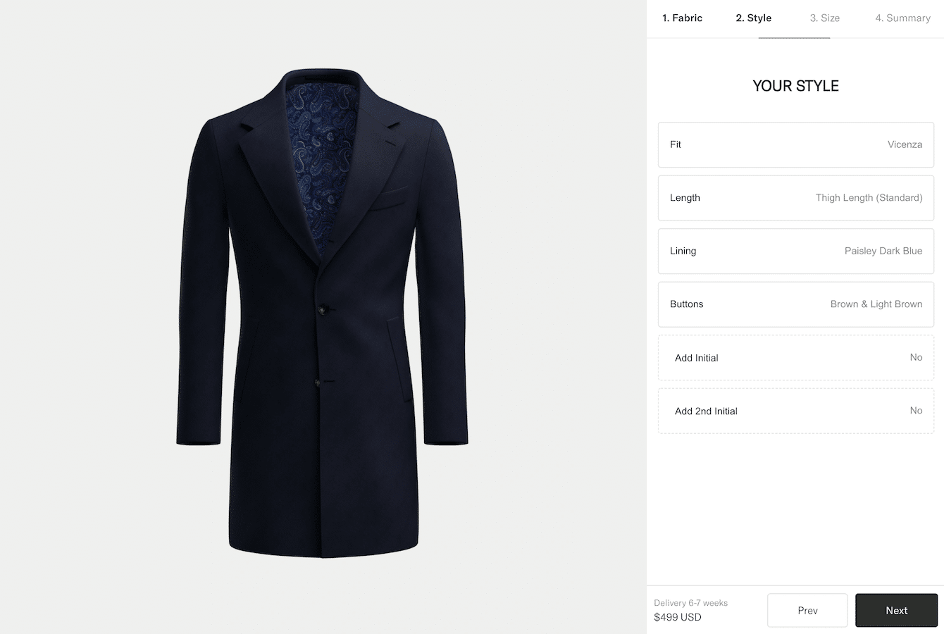 Suitsupply custom coat