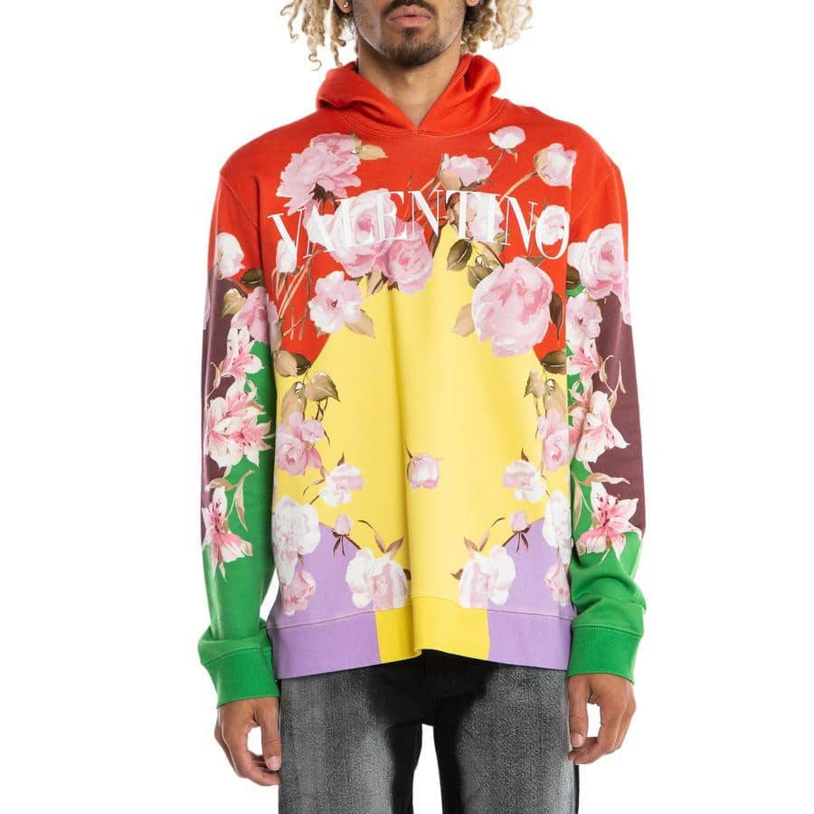 Maxfieldla valentino floral hoodie