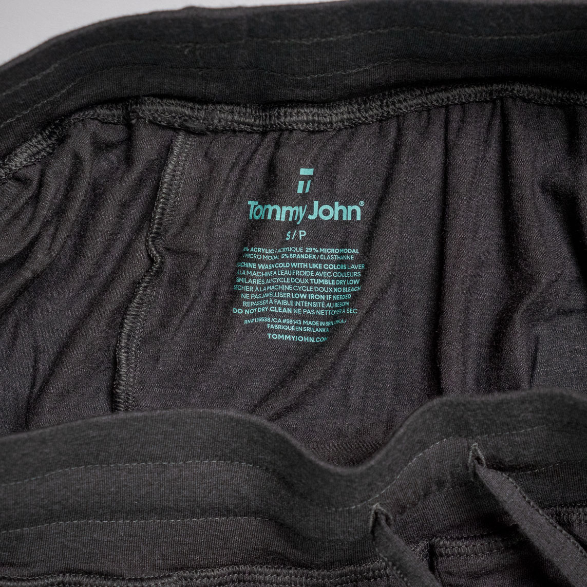 Tommy John Lounge Joggers tag