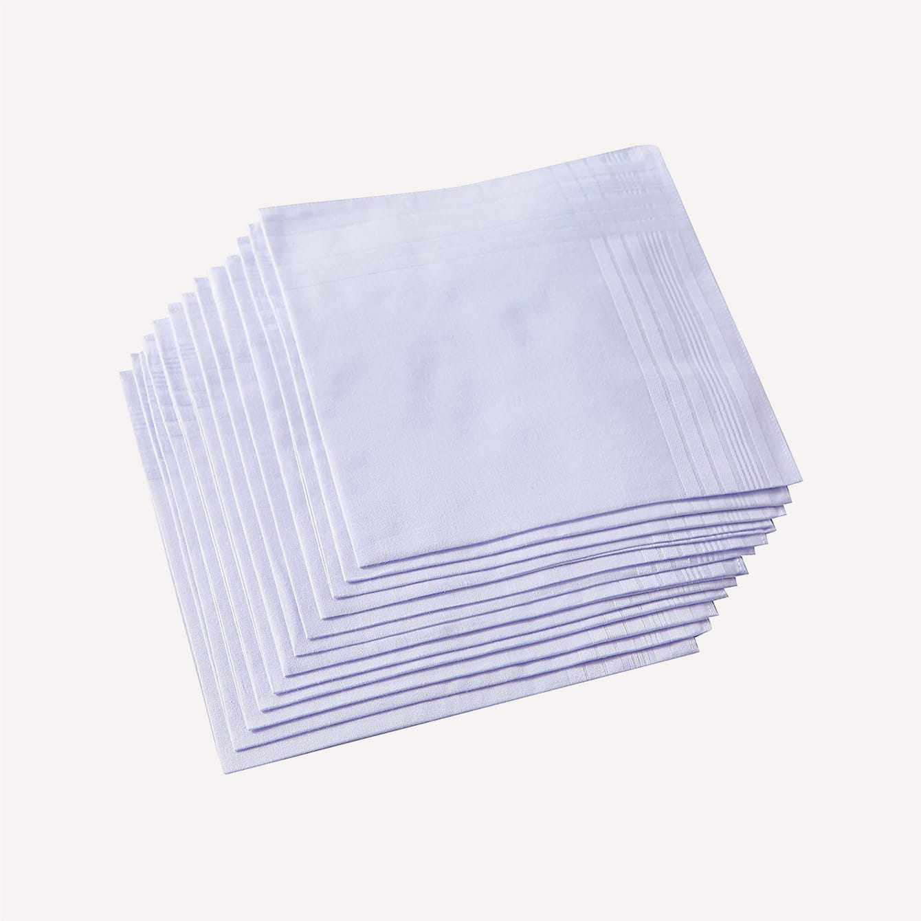 Mens Pure White Cotton Handkerchief