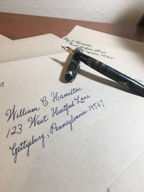 Fountain pen writing