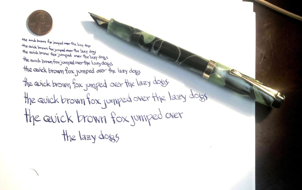 Testing a vintage fountain pen