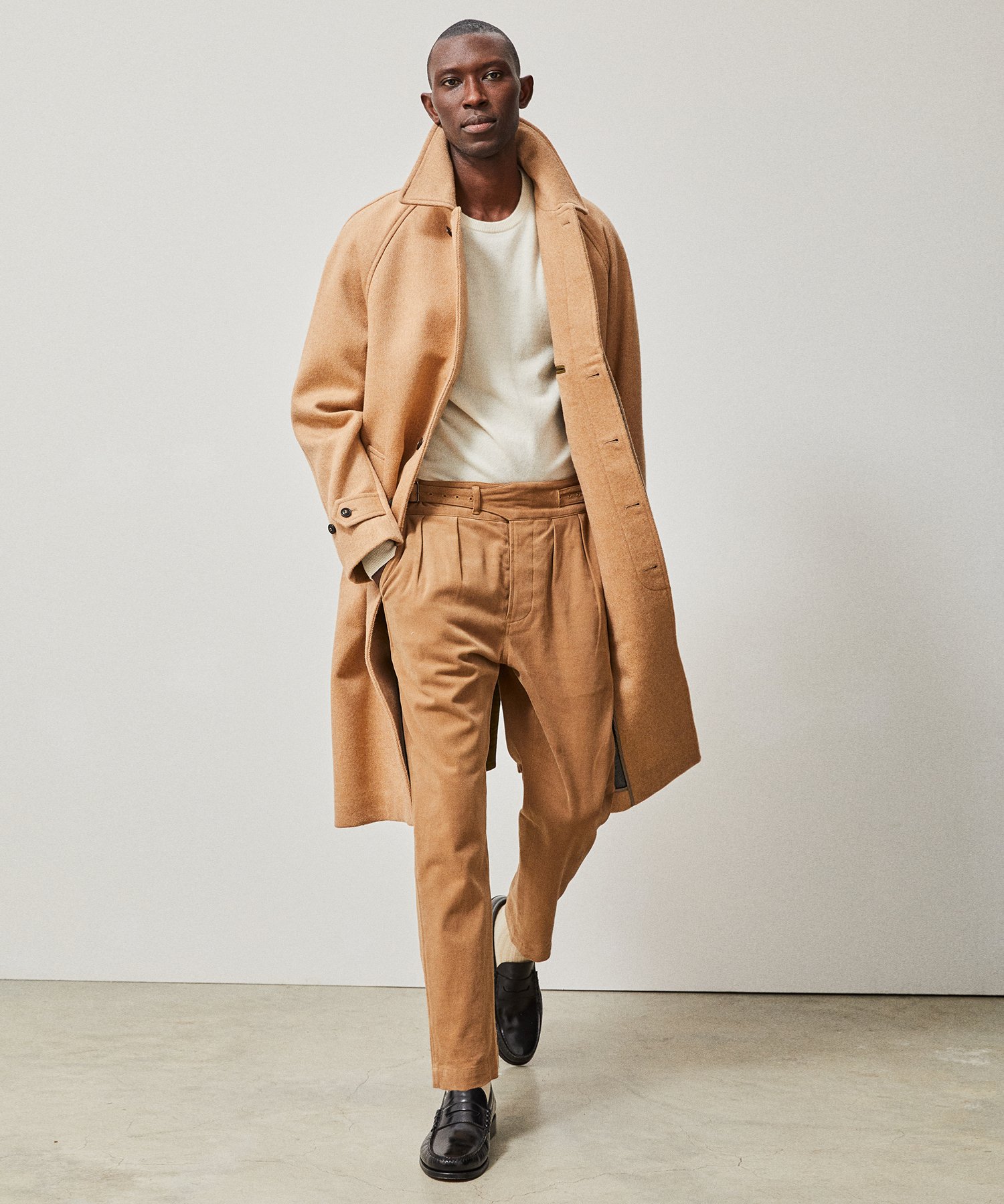 Toddsnyder balmacaan coat in camel