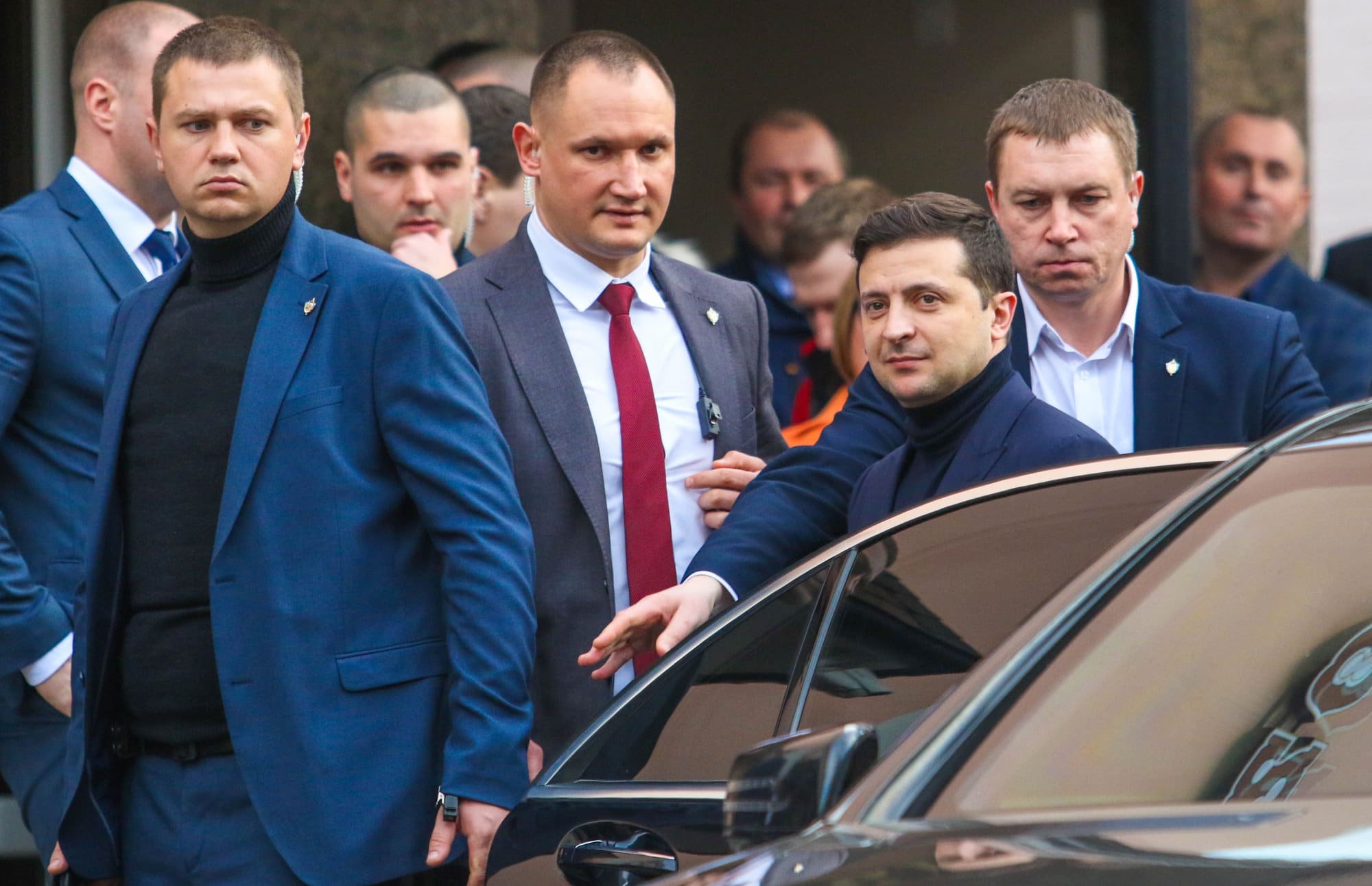 Volodymyr Zelensky visiting the city