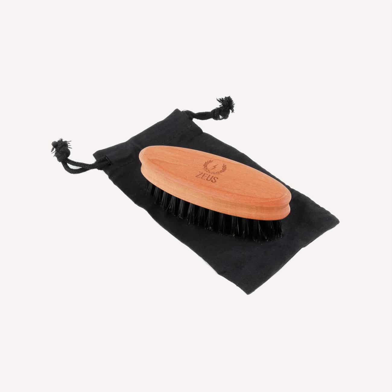 Zeus Boar Bristle Pocket Beard Brush