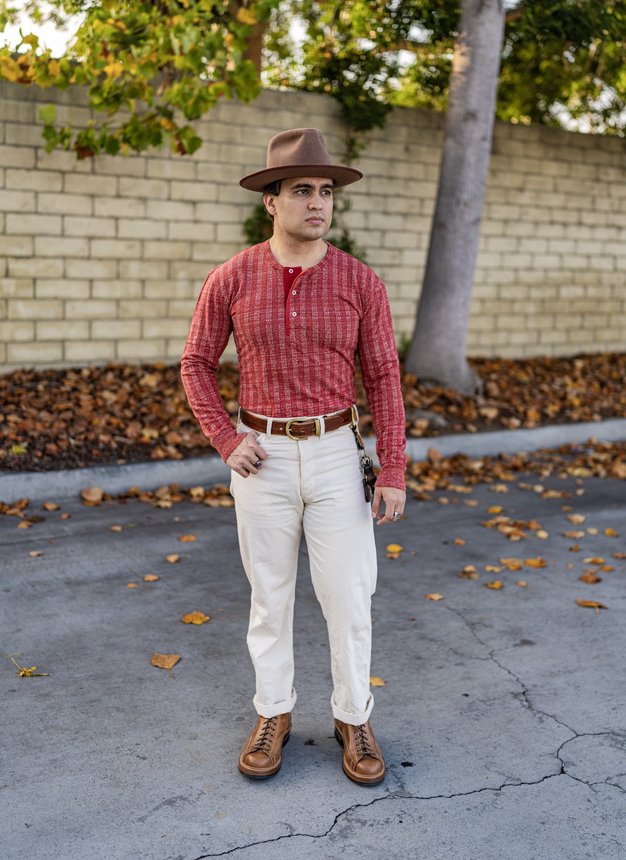 Red henley shirt v2