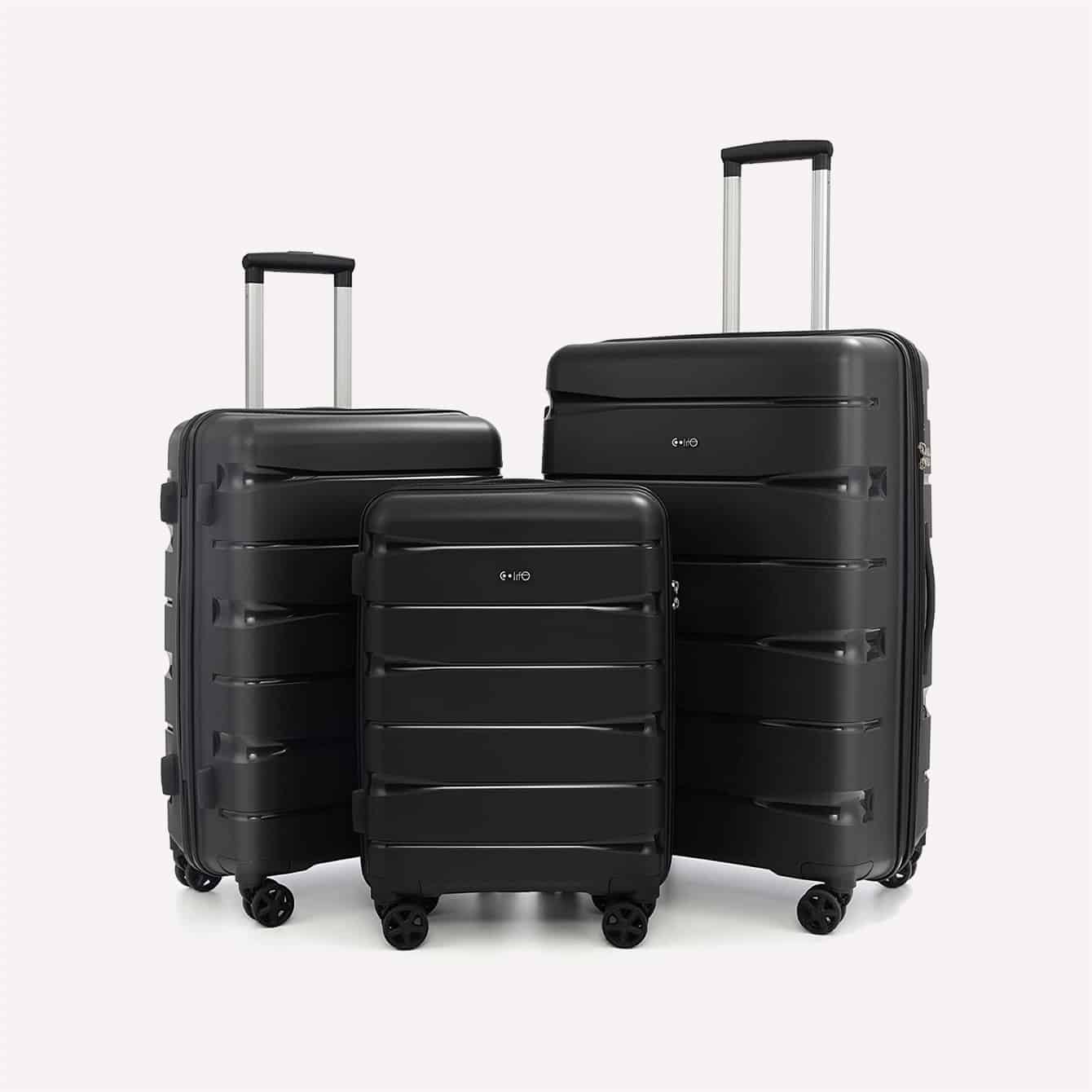 Coolife Unisex Expandable Carry On Suitcase